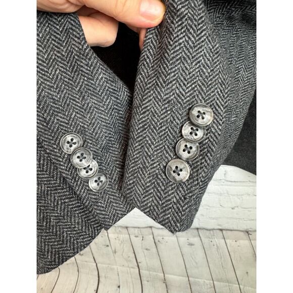 JOSEPH ABBOUD gray herringbone wool blend mens suit jacket blazer 2XLT NWT - Picture 5 of 14